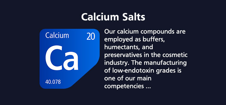 Check the list of our products in the Calcium salts category