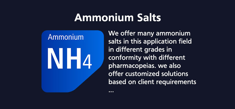 Check the list of our products in the Ammonium salts category